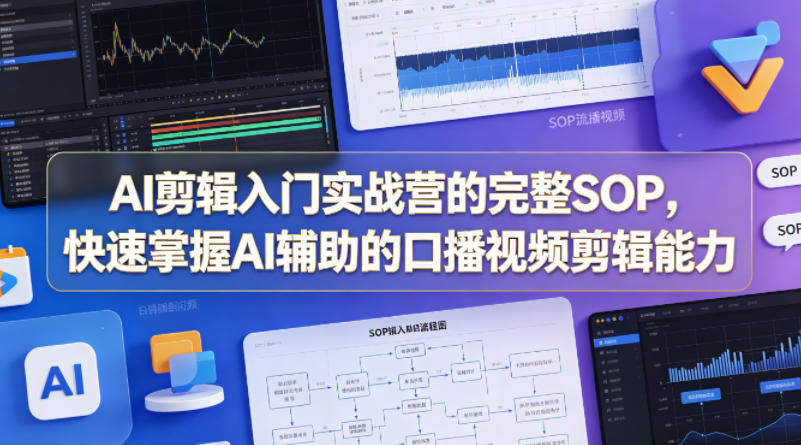 AI剪辑入门实战营的完整SOP，快速掌握AI辅助的口播视频剪辑能力-创学资源站