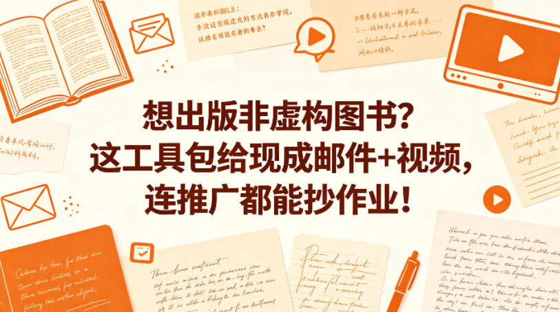 想出版非虚构图书？这工具包给现成邮件+视频，连推广都能抄作业！【原创双语字幕】-创学资源站