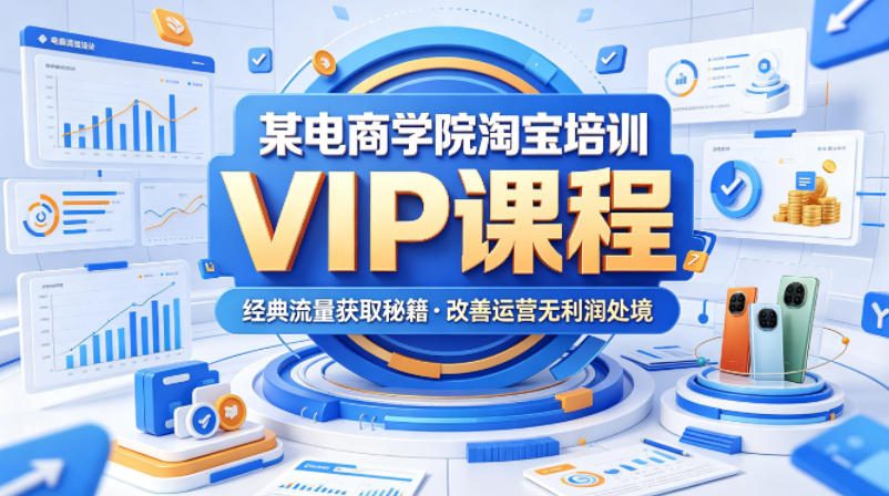 某电商学院淘宝培训VIP课程，各种经典有用的流量获取秘籍，改善运营产品没利润的处境(2026年5月)-创学资源站