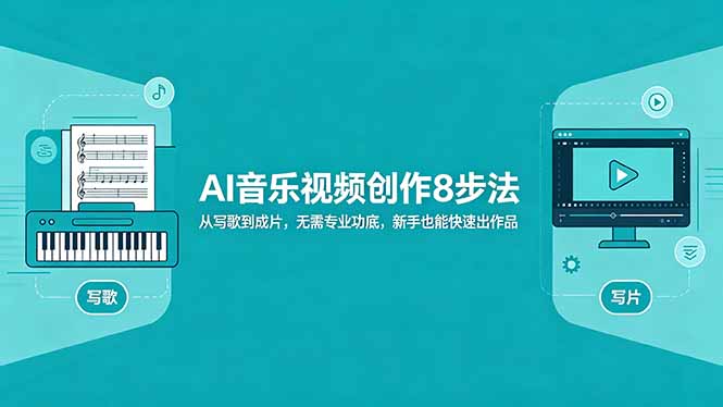 AI音乐视频创作8步法：从写歌到成片，无需专业功底，新手也能快速出作品-创学资源站
