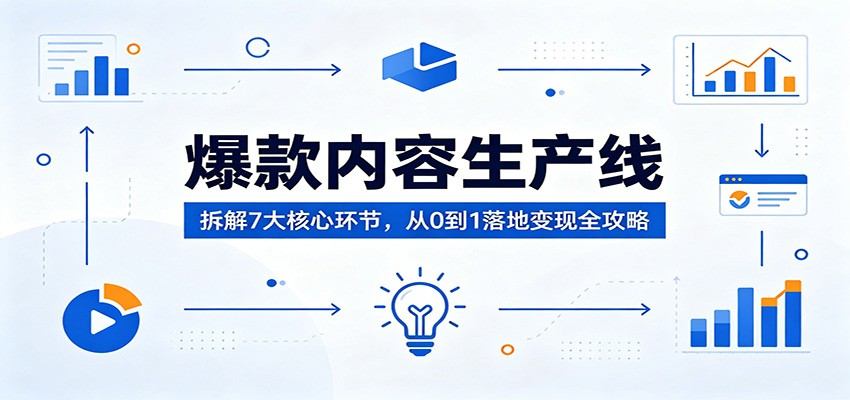 爆款内容生产线：拆解7大核心环节，从0到1落地变现全攻略-创学资源站