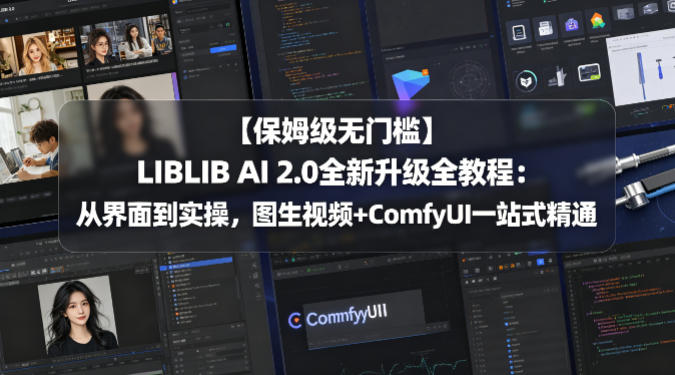【保姆级无门槛】LIBLIB AI 2.0全新升级全教程：从界面到实操，图生视频+ComfyUI一站式精通-创学资源站