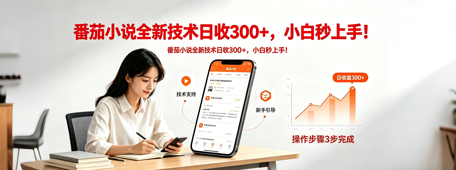 番茄小说全新技术全新玩法！无脑日收300+-创学资源站