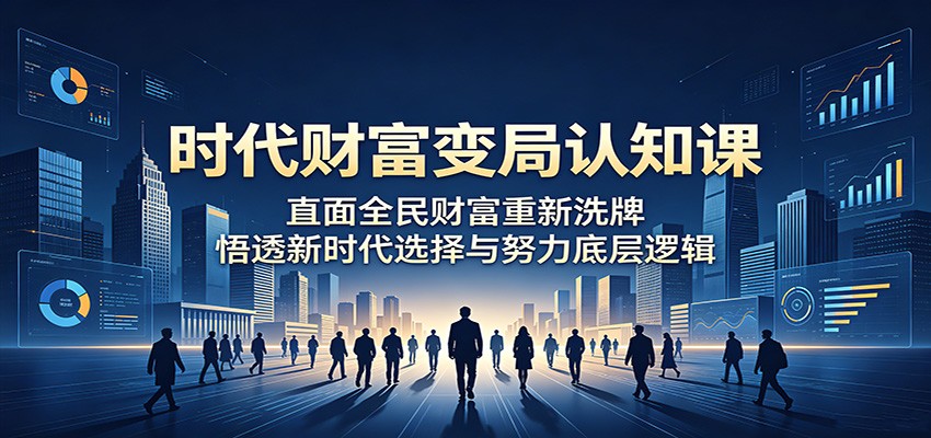 时代财富变局认知课：直面全民财富重新洗牌，悟透新时代选择与努力底层逻辑-创学资源站