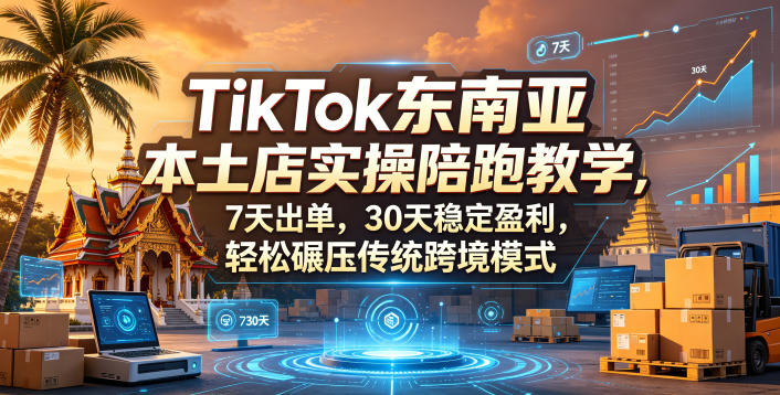 TikTok东南亚本土店实操陪跑教学,7天出单,30天稳定盈利,轻松碾压传统跨境模式(更新0516)-创学资源站