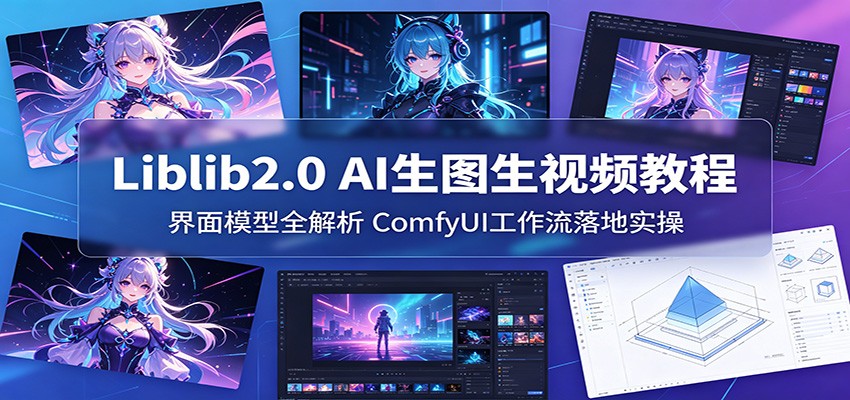 Liblib2.0 AI生图生视频教程：界面模型全解析，ComfyUI工作流落地实操-创学资源站
