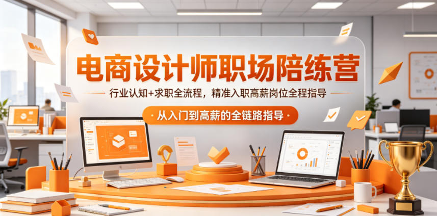 电商设计师职场陪练营，行业认知+求职全流程，精准入职高薪岗位全程指导-创学资源站