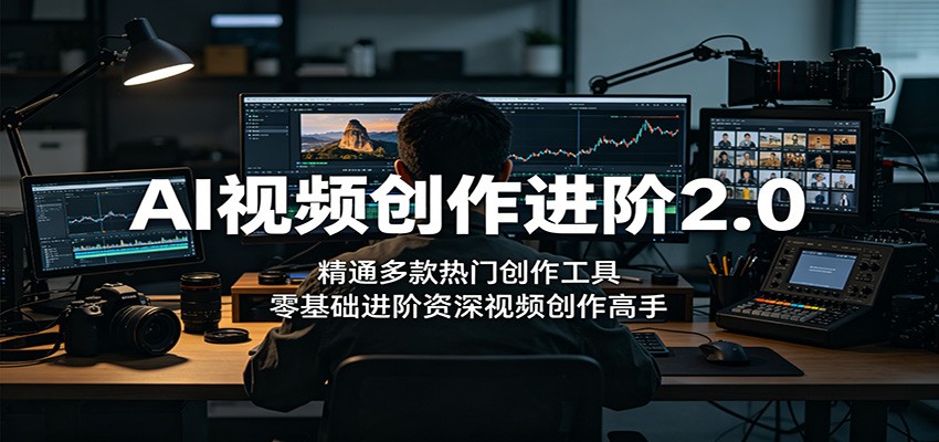 AI视频创作进阶2.0:精通多款热门创作工具,零基础进阶资深视频创作高手-创学资源站