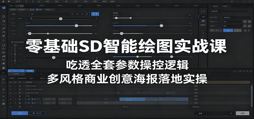 零基础SD智能绘图实战课：吃透全套参数操控逻辑，多风格商业创意海报落地实操-创学资源站