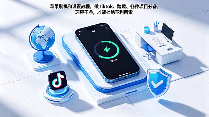 苹果刷机和设置教程，做Tiktok、跨境、各种项目必备，环境干净，才能杜绝不利因素-创学资源站