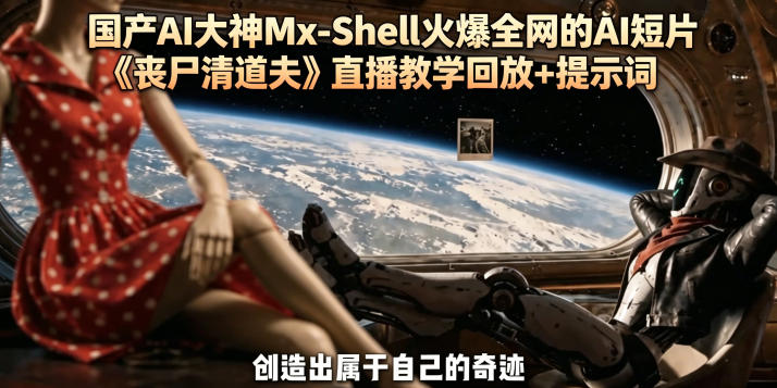 国产AI大神Mx-Shell火爆全网的AI短片《丧尸清道夫》直播教学回放+提示词-创学资源站