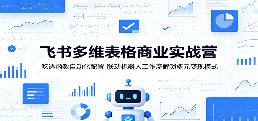 飞书多维表格商业实战营：吃透函数自动化配置，联动机器人工作流解锁多元变现模式-创学资源站