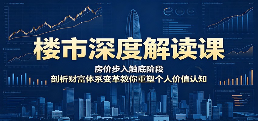 楼市深度解读课：房价步入触底阶段，剖析财富体系变革教你重塑个人价值认知-创学资源站