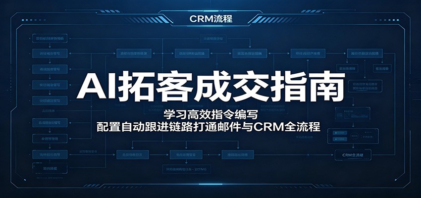 AI拓客成交指南：学习高效指令编写，配置自动跟进链路打通邮件与CRM全流程-创学资源站
