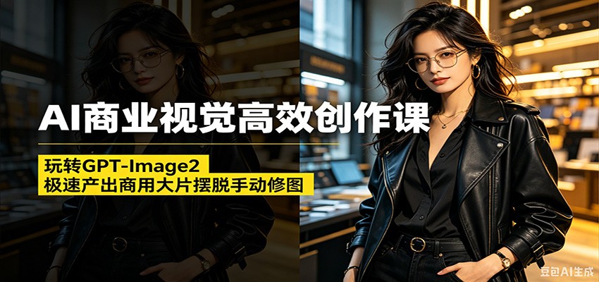 AI商业视觉高效创作课：玩转GPT-Image2，极速产出商用大片摆脱手动修图(更新)-创学资源站