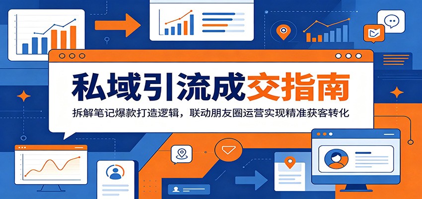 私域引流成交指南：拆解笔记爆款打造逻辑，联动朋友圈运营实现精准获客转化-创学资源站