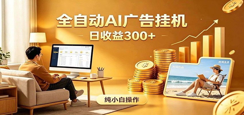 AI风口项目，全程解放双手，后台自动运行赚取收益，每天稳定收益300+-创学资源站