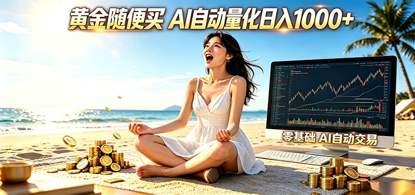 黄金随便买？AI自动外汇量化交易 在家当皇帝 日入1000+-创学资源站