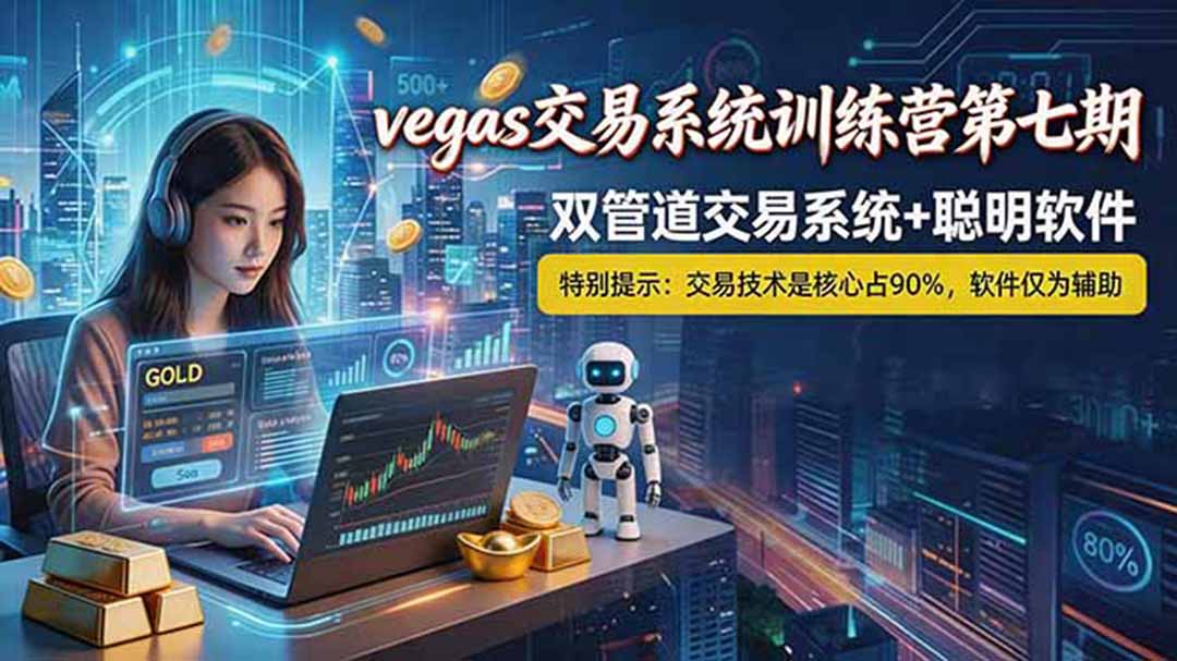 【海外美金AI搬砖】Vegas交易技术+聪明软件， 黄金期货日赚50-1000U， 长期稳定，小白轻松上手-创学资源站