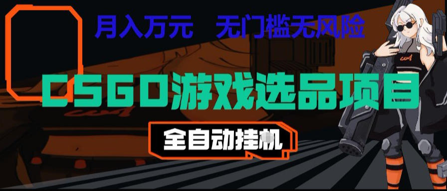 CSGO游戏自动扫货项目，全自动运行，月入1W，无风险，长期稳定可以做【揭秘】-创学资源站