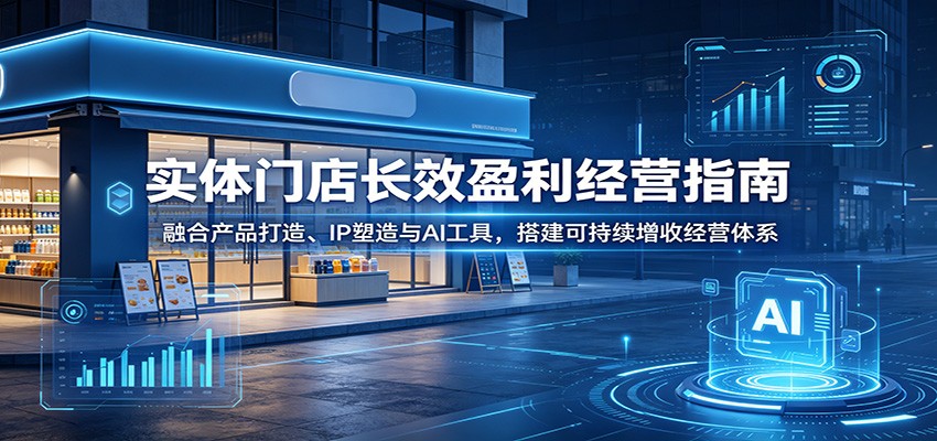 实体门店长效盈利经营指南：融合产品打造、IP塑造与AI工具，搭建可持续增收经营体系-创学资源站