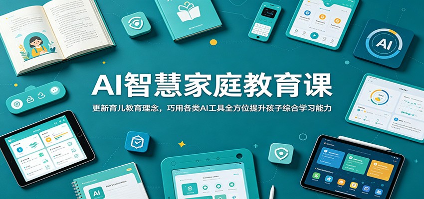 AI智慧家庭教育课：更新育儿教育理念，巧用各类AI工具全方位提升孩子综合学习能力-创学资源站