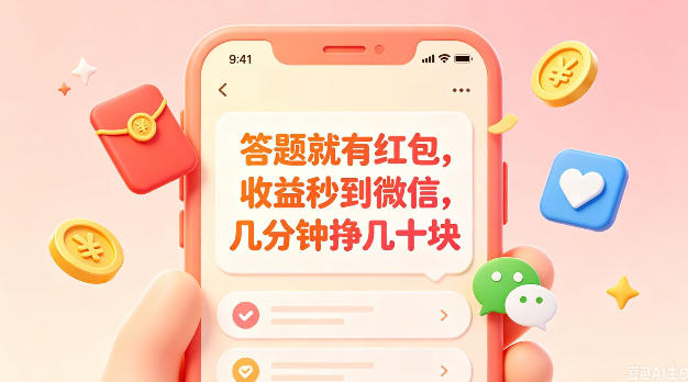 答题就有红包，收益秒到微信，几分钟挣几十块，学生党上班族宝妈都可以玩【揭秘】-创学资源站