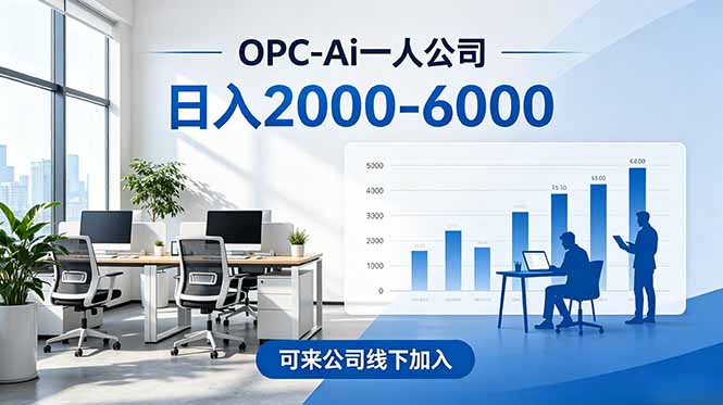 2026创业新风口—OPC一人公司模式震撼首发!日收益2000-6000+,项目绿色长久,安全稳健,合…-创学资源站