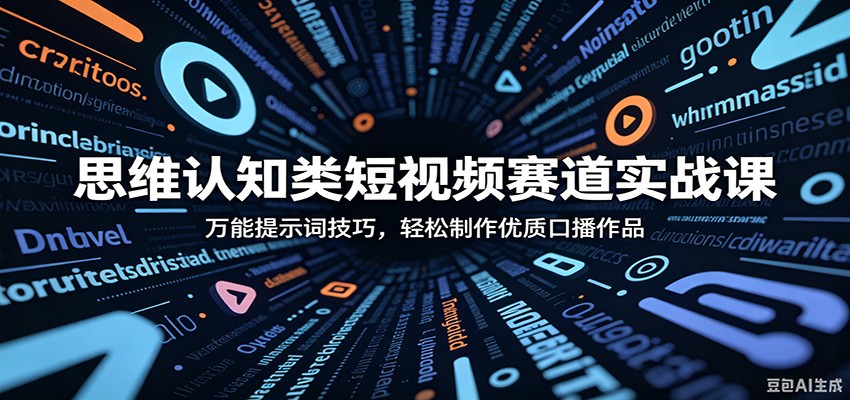 思维认知类短视频赛道实战课：万能提示词技巧，轻松制作优质口播作品-创学资源站