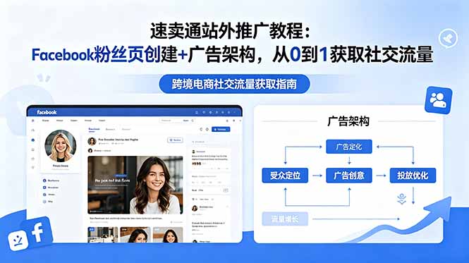 速卖通站外推广教程：Facebook粉丝页创建+广告架构，从0到1获取社交流量-创学资源站