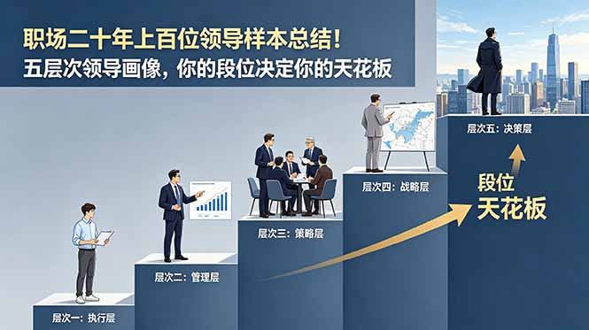 付费文章:职场二十年上百位领导样本总结!五层次领导画像,你的段位决定你的天花板-创学资源站