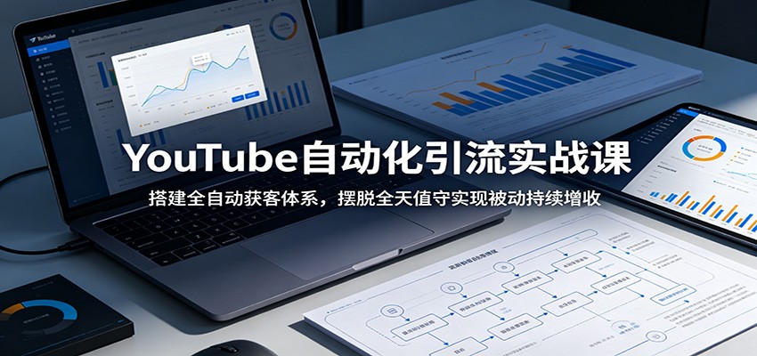 YouTube自动化引流实战课：搭建全自动获客体系，摆脱全天值守实现被动持续增收-创学资源站
