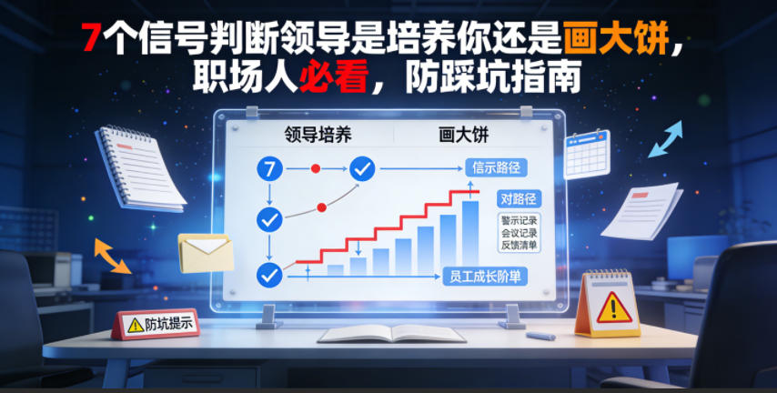付费文章：7个信号判断领导是培养你还是画大饼，职场人必看，防踩坑指南-创学资源站