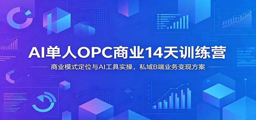 AI单人OPC商业14天训练营：商业模式定位与AI工具实操，私域B端业务变现方案-创学资源站