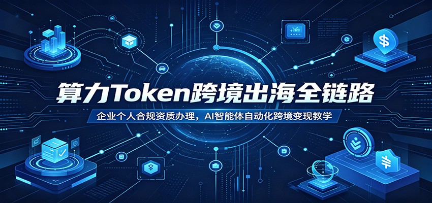 算力Token跨境出海全链路：企业个人合规资质办理，AI智能体自动化跨境变现教学-创学资源站