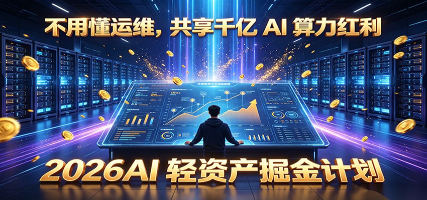 不用懂运维，共享千亿 AI 算力红利，2026AI 轻资产掘金计划-创学资源站