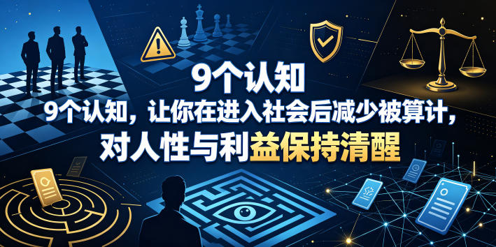 付费文章：9个认知，让你在进入社会后减少被算计，对人性与利益保持清醒-创学资源站