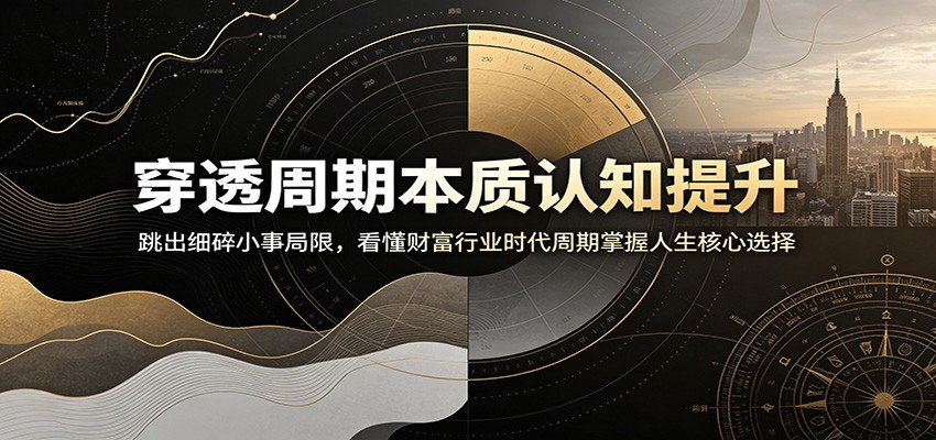 穿透周期本质认知提升：跳出细碎小事局限，看懂财富行业时代周期掌握人生核心选择-创学资源站