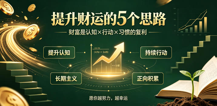 付费文章：提升财运的5个思路——财富是认知x行动x习惯的复利，愿你越努力，越幸运-创学资源站