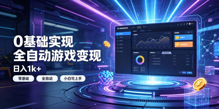 0基础实现全自动游戏变现，日入1k+，小白直接上手搞钱！【揭秘】-创学资源站