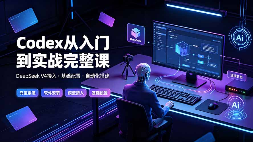 Codex从入门到实战完整课｜充值·安装·接入DeepSeek，记忆·插件·Skill·CLI·MCP全拆解-创学资源站