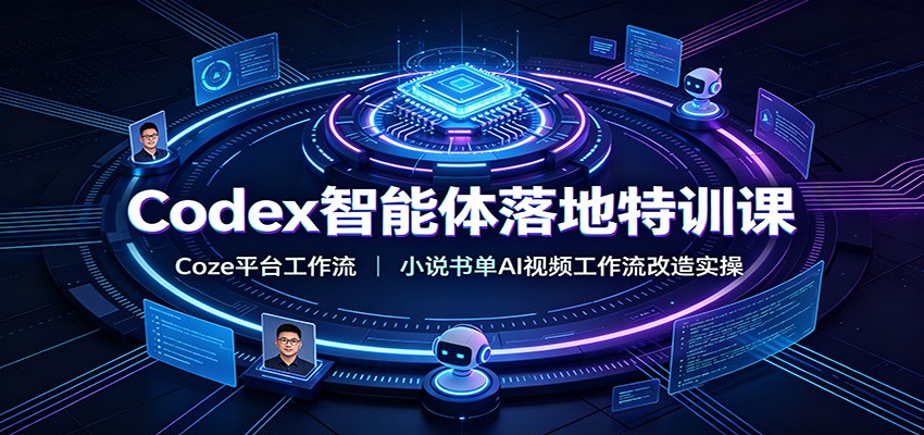Codex智能体落地特训课：Coze平台工作流，小说书单AI视频工作流改造实操-创学资源站
