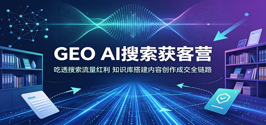 GEO AI搜索获客营:吃透搜索流量红利,知识库搭建内容创作成交全链路-创学资源站