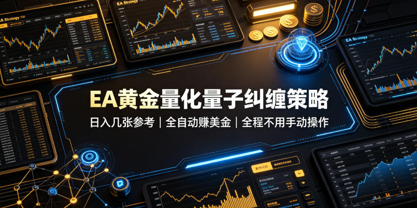 EA黄金量化量子纠缠策略,日入几张,全自动賺美金,全程不用手动操作!【揭秘】-创学资源站