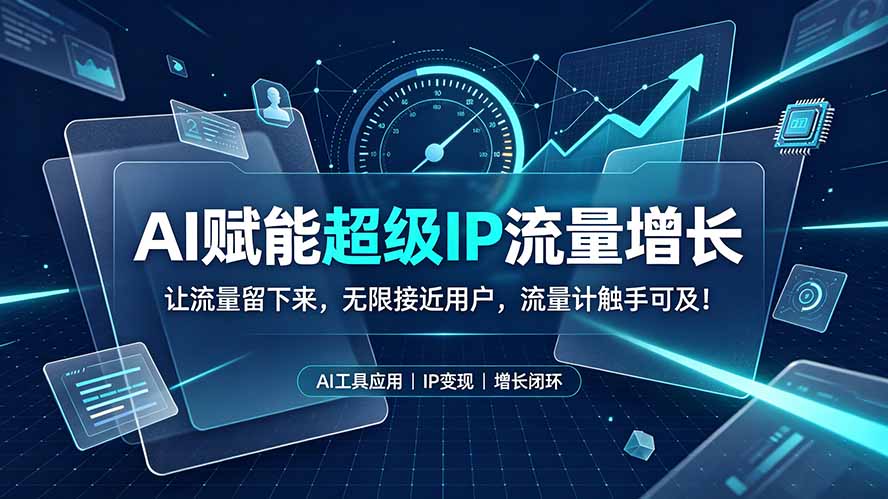 AI赋能超级IP流量增长:让流量留下来,无限接近用户,流量计触手可及!-创学资源站