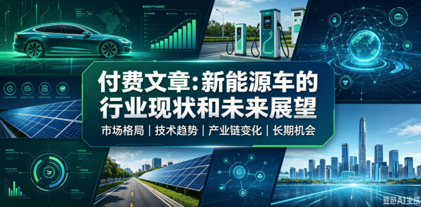 付费文章：新能原车的行业现状和未来展望-创学资源站