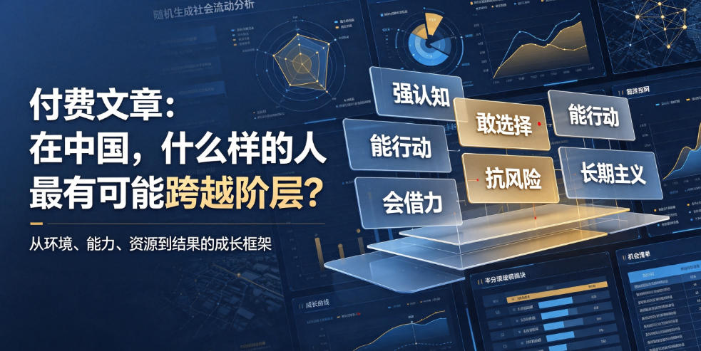 付费文章：在中国，什么样的人最有可能跨越阶层？-创学资源站