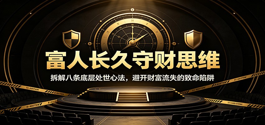 富人长久守财思维：拆解八条底层处世心法，避开财富流失的致命陷阱-创学资源站