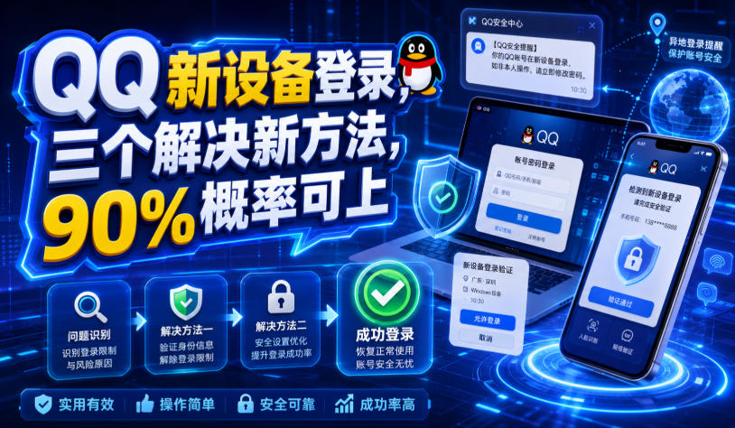 QQ新设备登录,三个解决新方法,90%概率可上-创学资源站