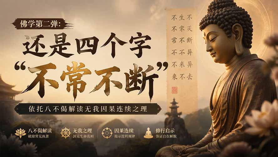 付费文章：佛学第二弹：还是四个字“不常不断”依托八不偈解读无我因果连续之理-创学资源站